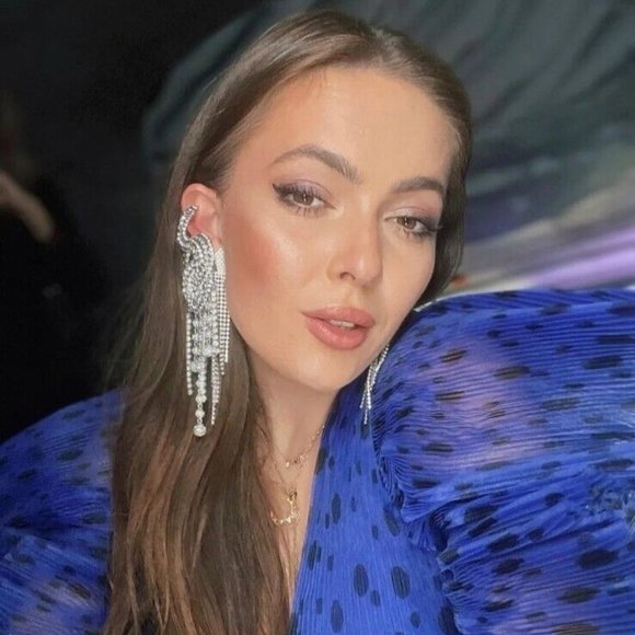 H&M Studio Collection Rhinestone Clip Silver Crawl Earring FOR ONE EAR ONLY - Picture 2 of 11